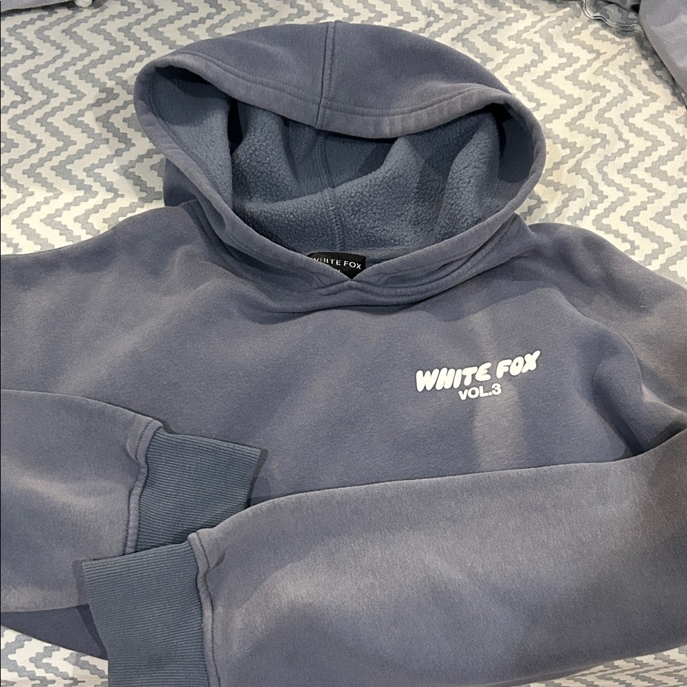 White Fox Boutique Gray Hoodie Sweater